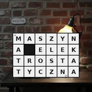 Hasło krzyżówkowe urządzenie służące do wytwarzania i gromadzenia ładunków elektrycznych na jednej elektrodzie dodatnich a na drugiej ujemnych - maszyna elektrostatyczna – rozwiązanie, synonimy, podpowiedzi i definicje krzyżówkowe